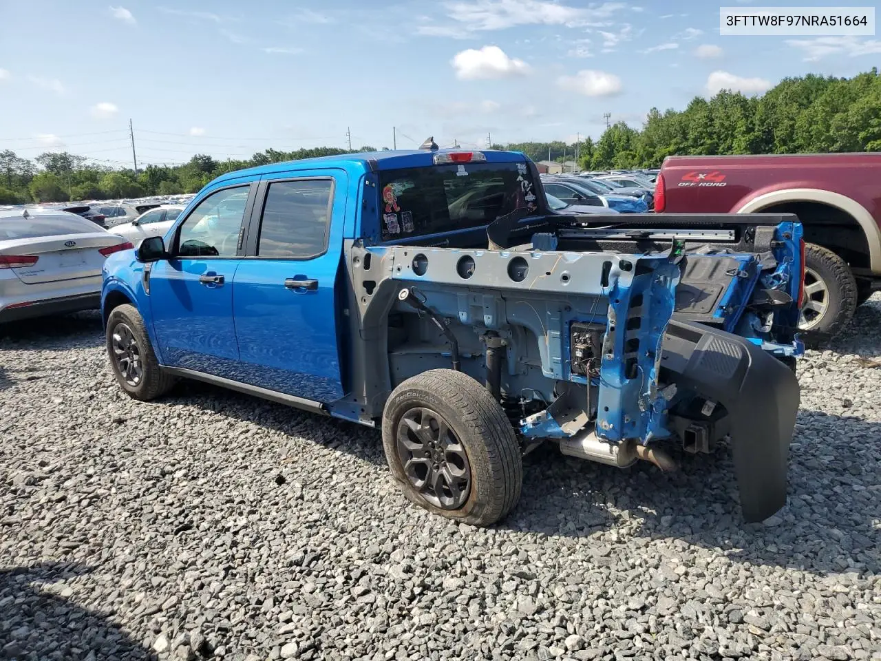2022 Ford Maverick Xl VIN: 3FTTW8F97NRA51664 Lot: 63387055