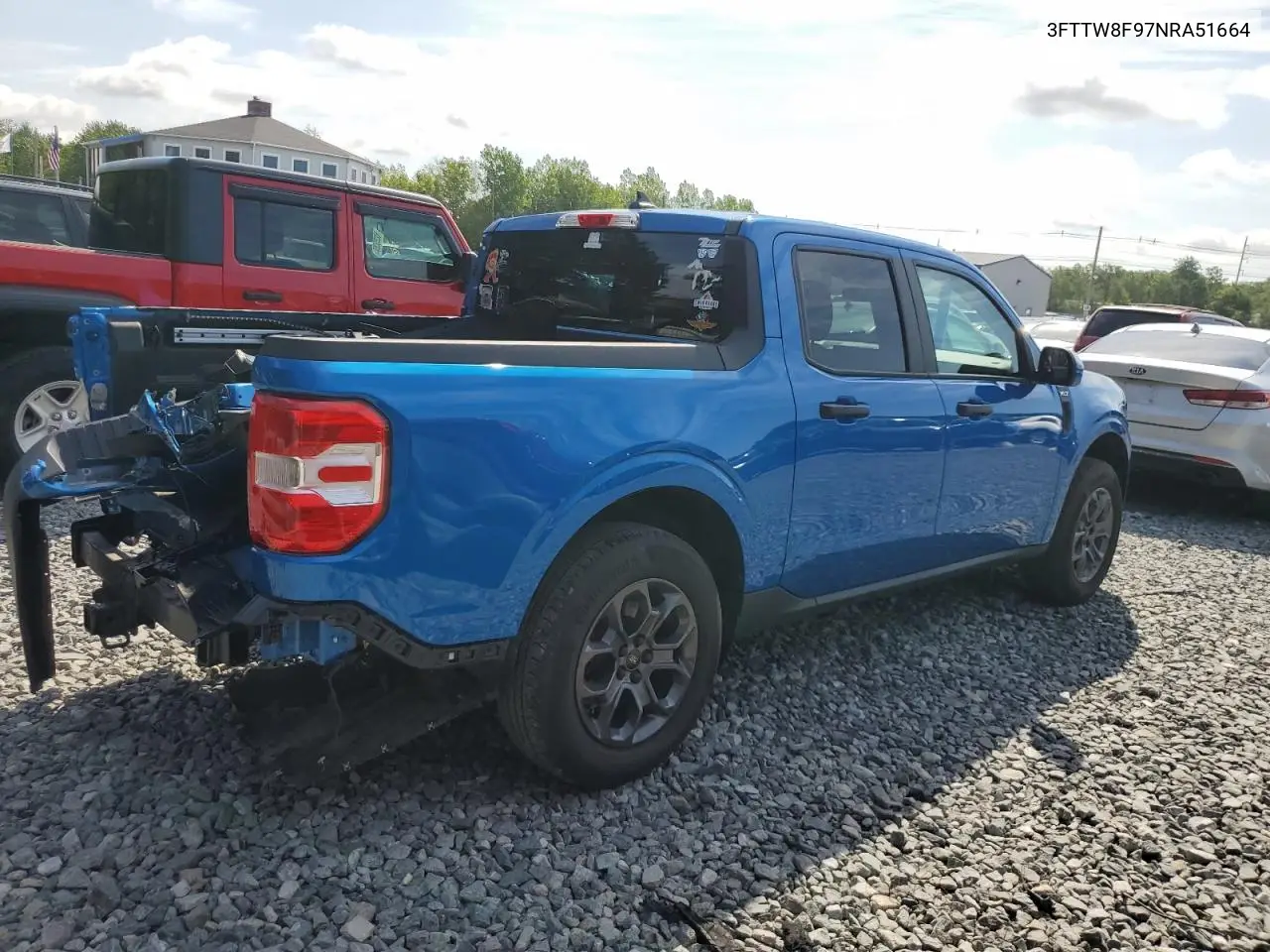 2022 Ford Maverick Xl VIN: 3FTTW8F97NRA51664 Lot: 63387055
