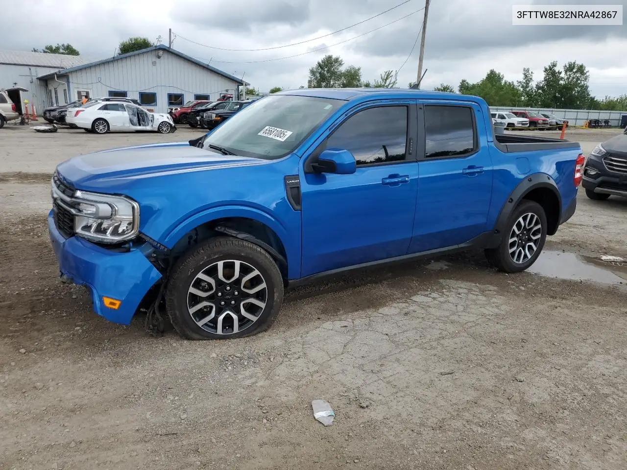 2022 Ford Maverick Xl VIN: 3FTTW8E32NRA42867 Lot: 65681085