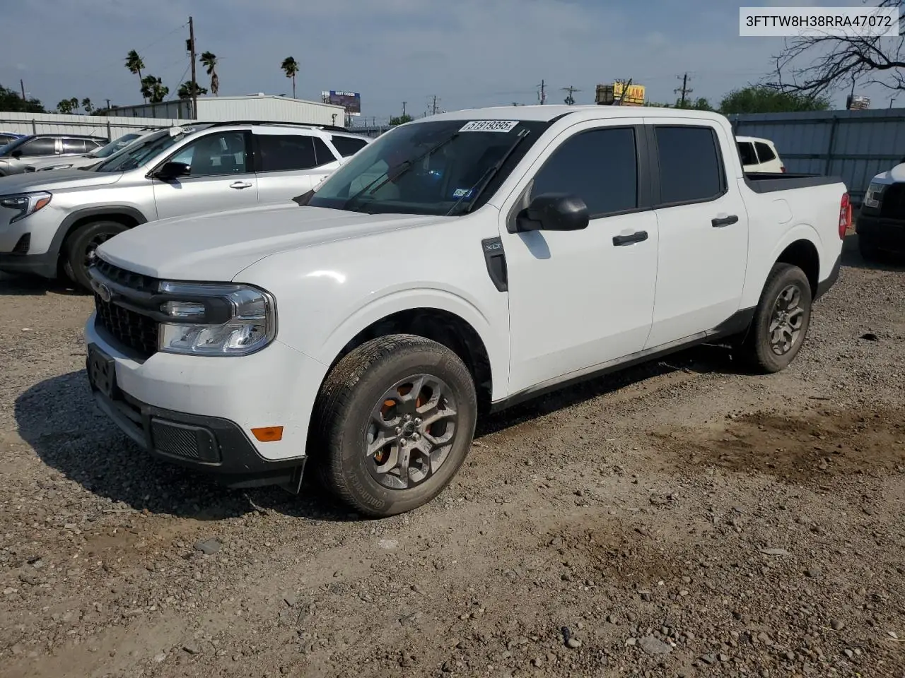 2024 Ford Maverick Xlt VIN: 3FTTW8H38RRA47072 Lot: 51919395