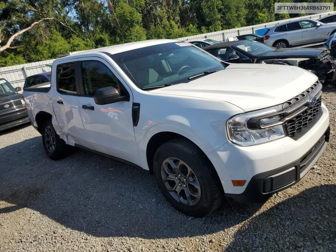 2024 Ford Maverick Xlt VIN: 3FTTW8H36RRB63791 Lot: 62570345