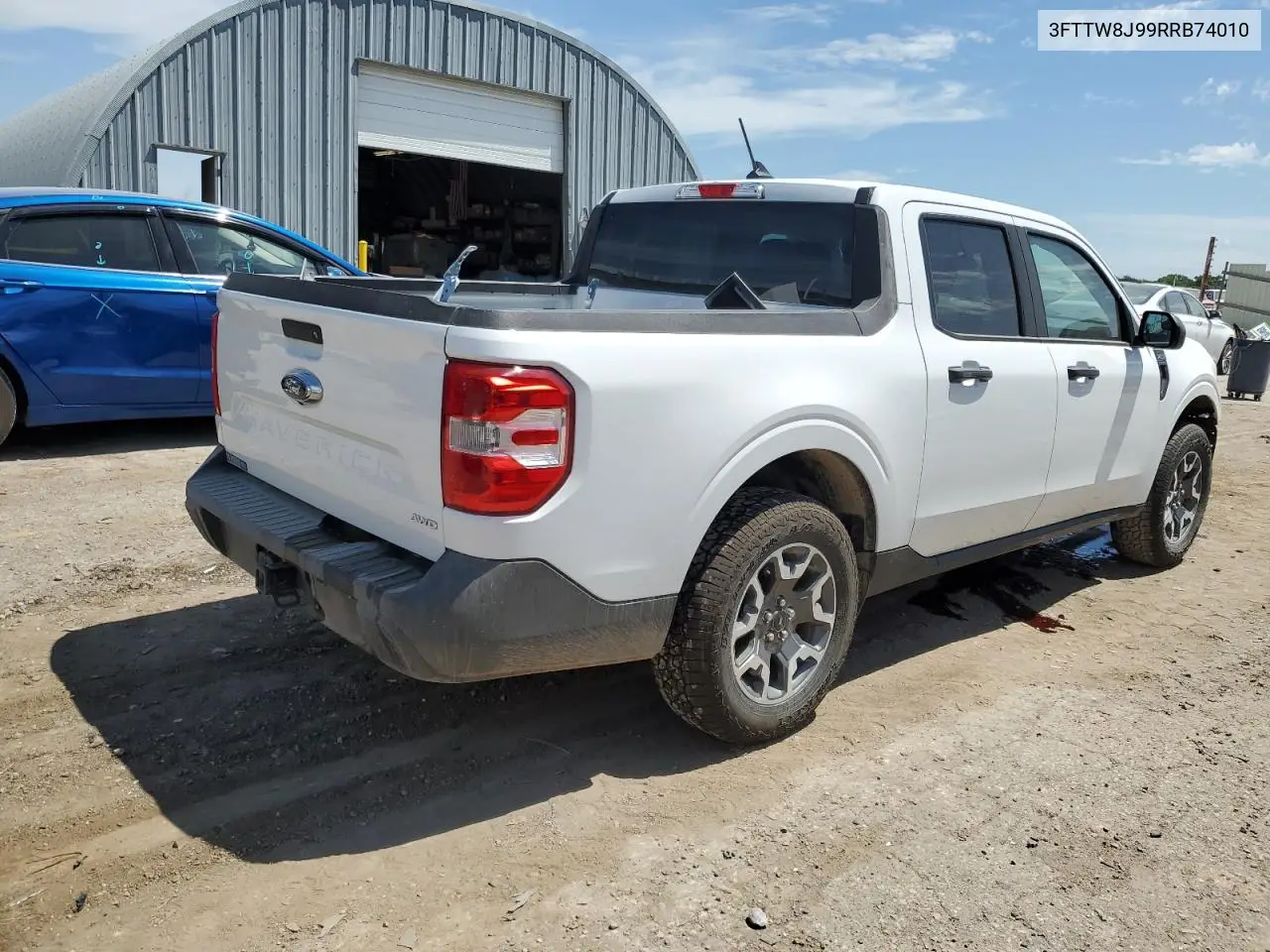 2024 Ford Maverick Xlt VIN: 3FTTW8J99RRB74010 Lot: 62679895