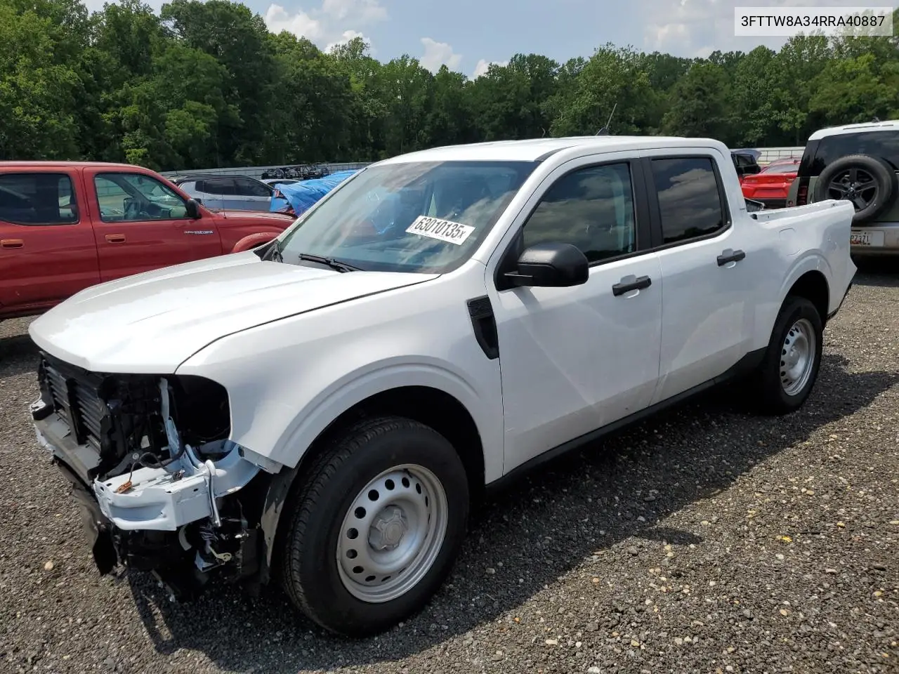 2024 Ford Maverick Xl VIN: 3FTTW8A34RRA40887 Lot: 63010135