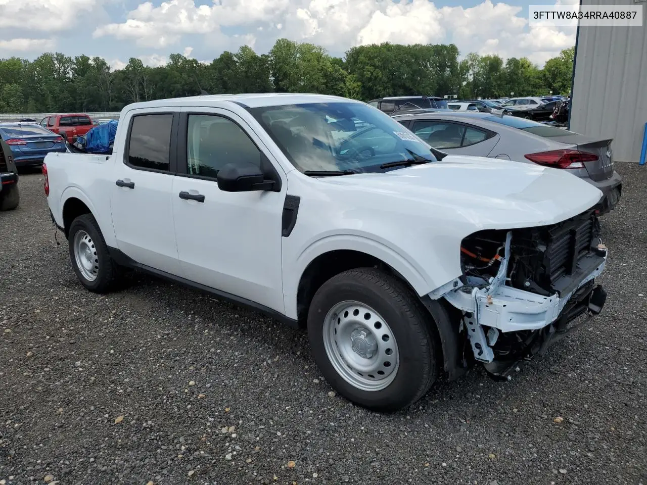 2024 Ford Maverick Xl VIN: 3FTTW8A34RRA40887 Lot: 63010135