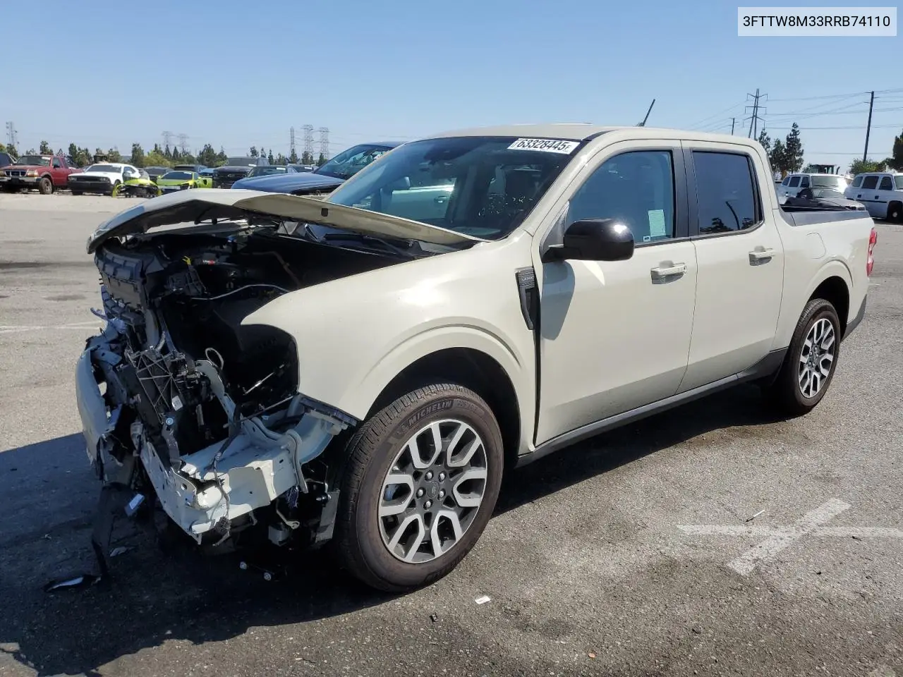2024 Ford Maverick Lariat VIN: 3FTTW8M33RRB74110 Lot: 63328445