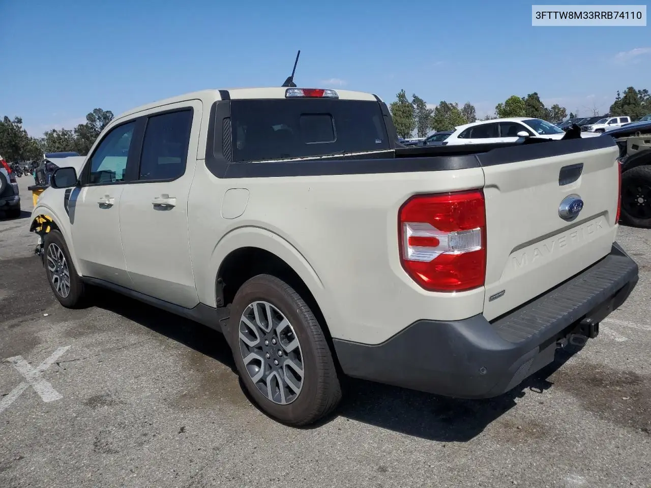 2024 Ford Maverick Lariat VIN: 3FTTW8M33RRB74110 Lot: 63328445