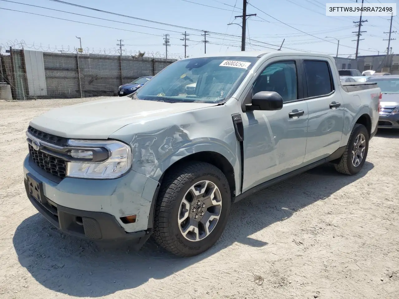 2024 Ford Maverick Xlt VIN: 3FTTW8J94RRA72498 Lot: 66003295