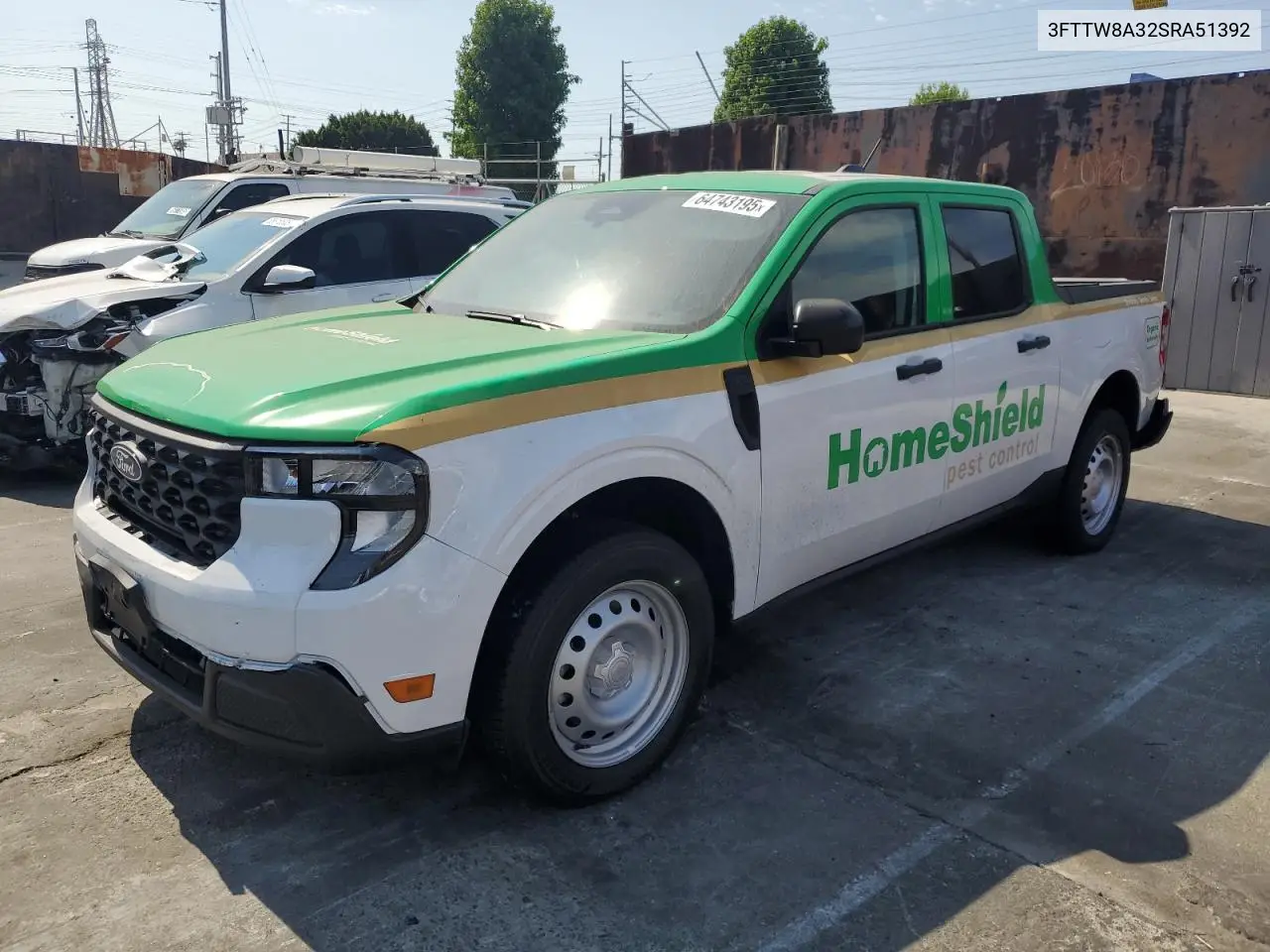 2025 Ford Maverick Xl VIN: 3FTTW8A32SRA51392 Lot: 64743195