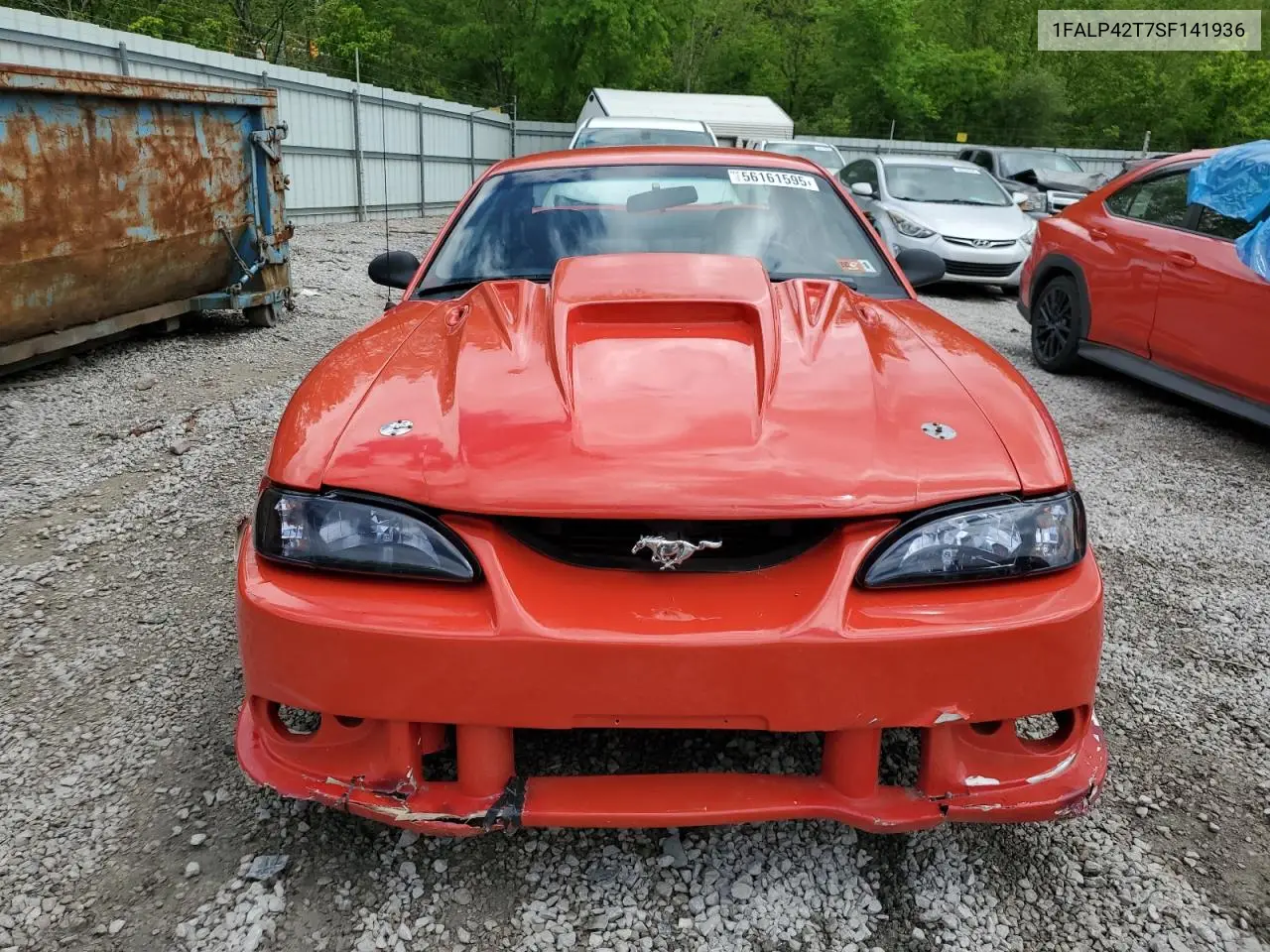 1995 Ford Mustang Gt VIN: 1FALP42T7SF141936 Lot: 56161595