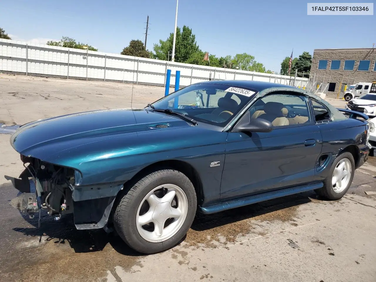1995 Ford Mustang Gt VIN: 1FALP42T5SF103346 Lot: 56422635