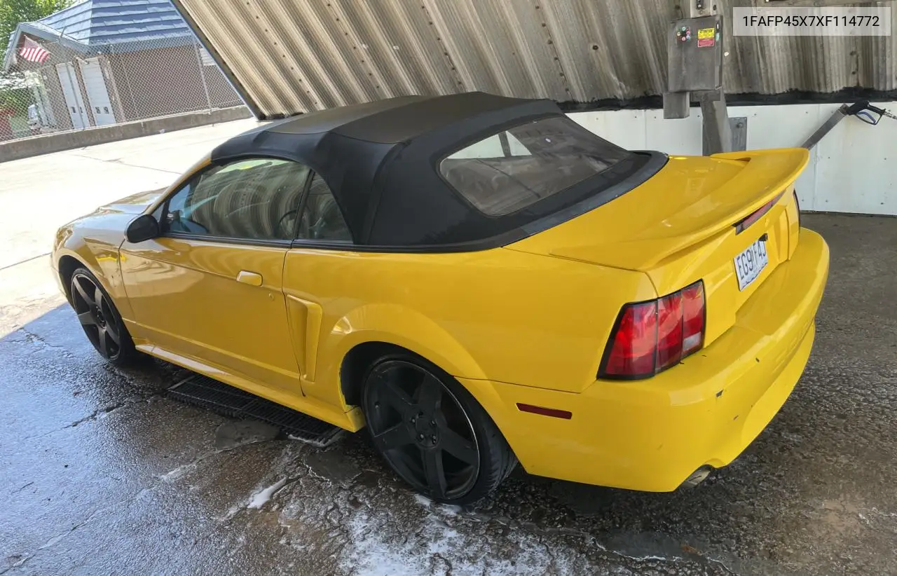1999 Ford Mustang Gt VIN: 1FAFP45X7XF114772 Lot: 56733905