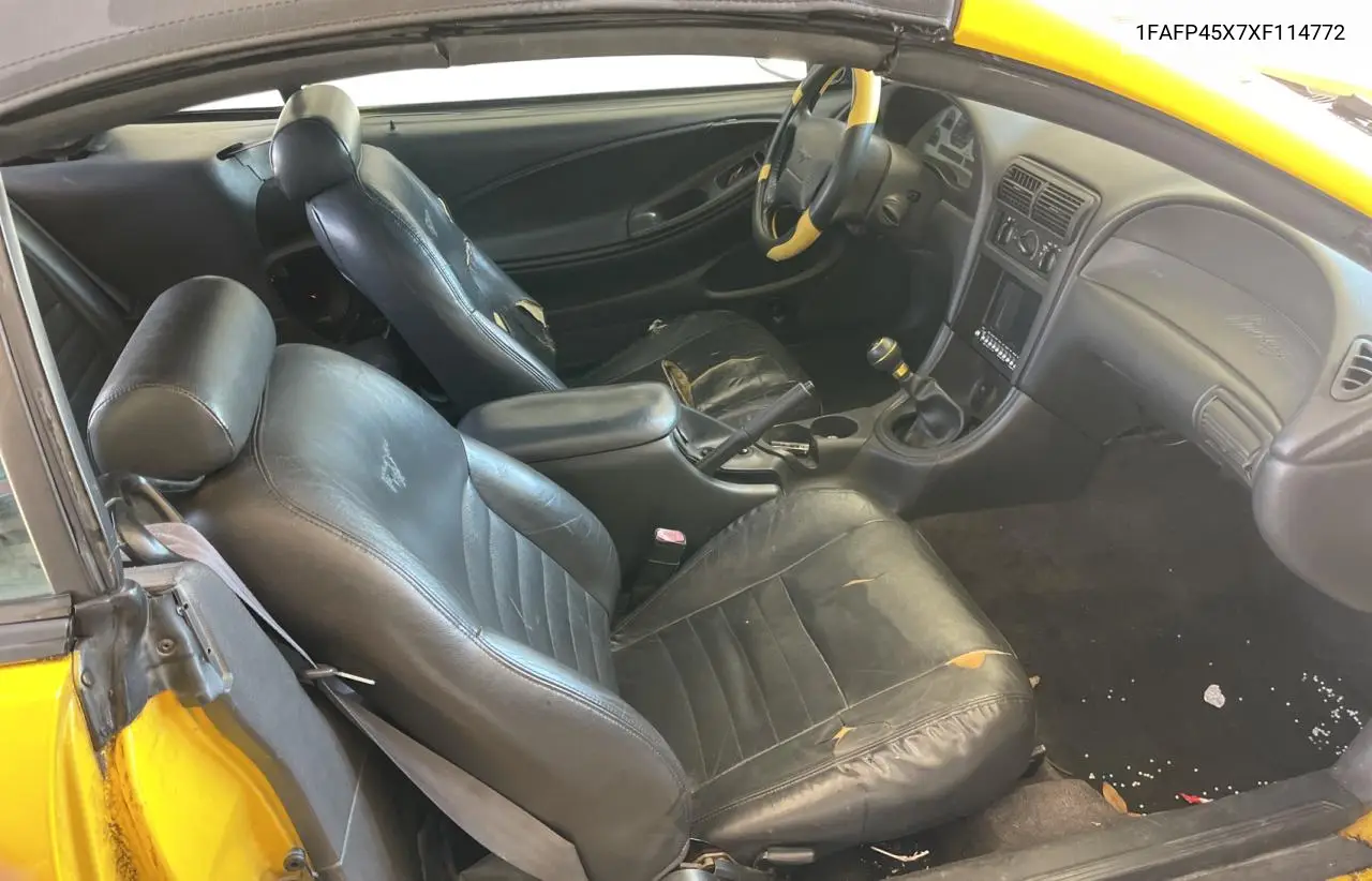 1999 Ford Mustang Gt VIN: 1FAFP45X7XF114772 Lot: 56733905