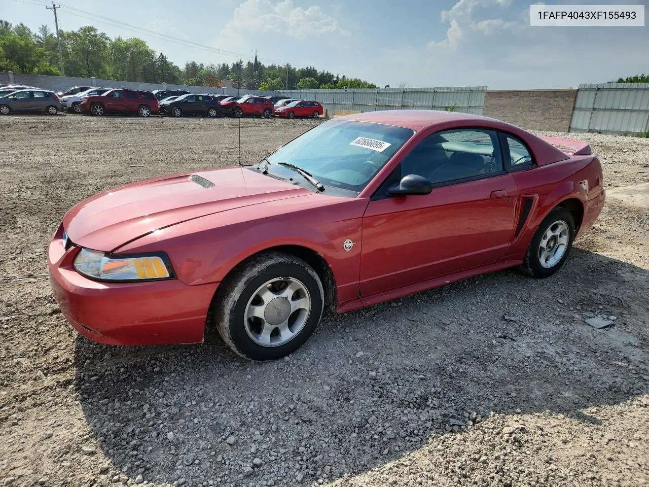 1999 Ford Mustang VIN: 1FAFP4043XF155493 Lot: 62666095