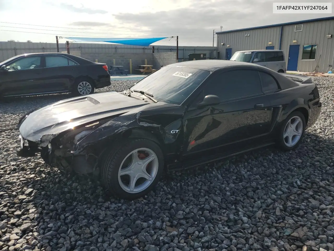 2000 Ford Mustang Gt VIN: 1FAFP42X1YF247064 Lot: 56169385