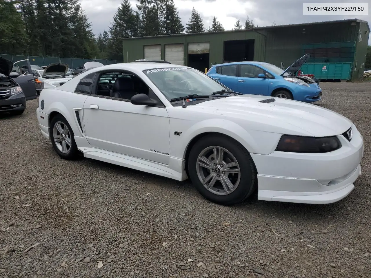2000 Ford Mustang Gt VIN: 1FAFP42X3YF229150 Lot: 56797855