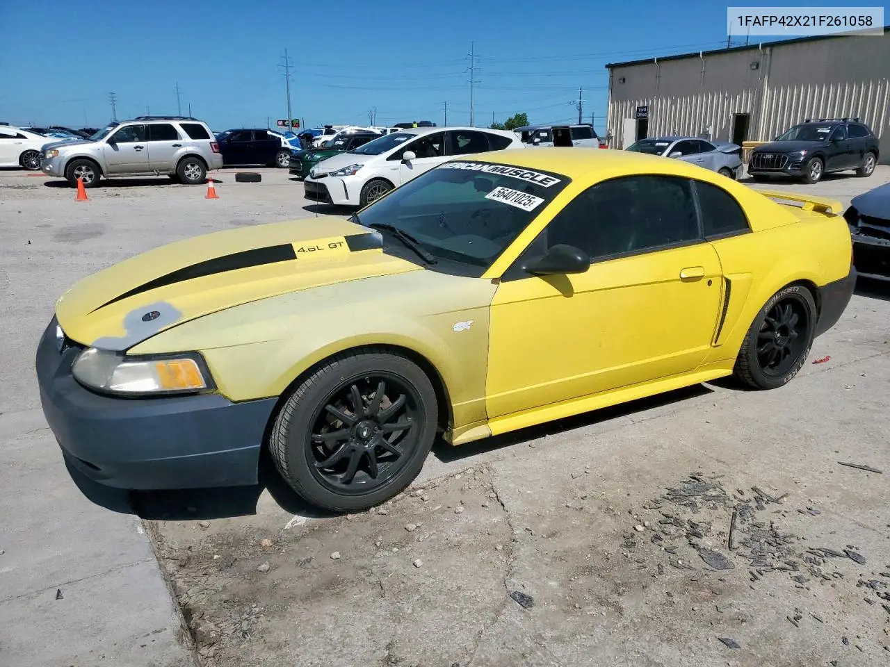 2001 Ford Mustang Gt VIN: 1FAFP42X21F261058 Lot: 56401025
