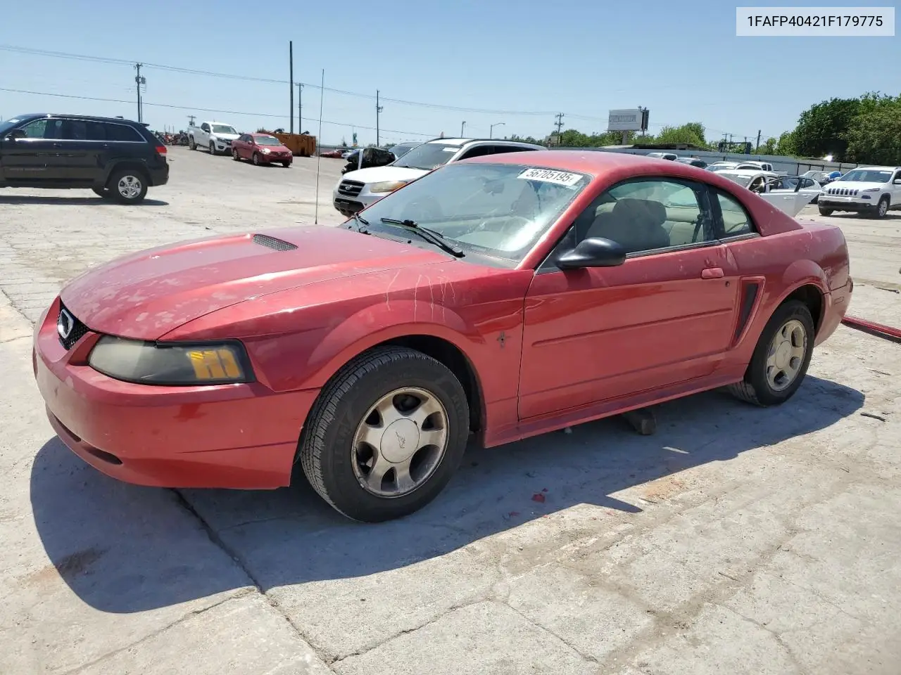 2001 Ford Mustang VIN: 1FAFP40421F179775 Lot: 56705195