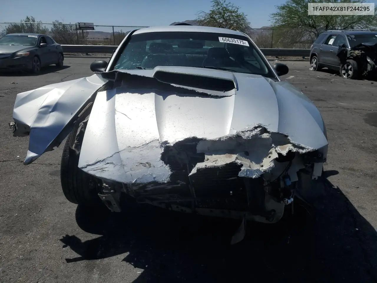 2001 Ford Mustang Gt VIN: 1FAFP42X81F244295 Lot: 60635175