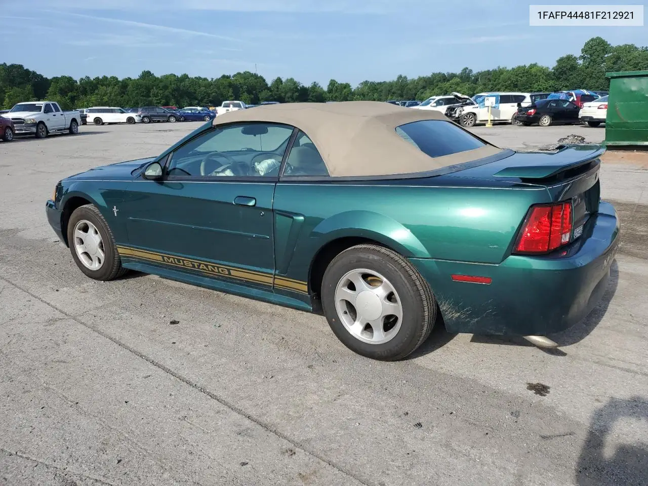 2001 Ford Mustang VIN: 1FAFP44481F212921 Lot: 62666035