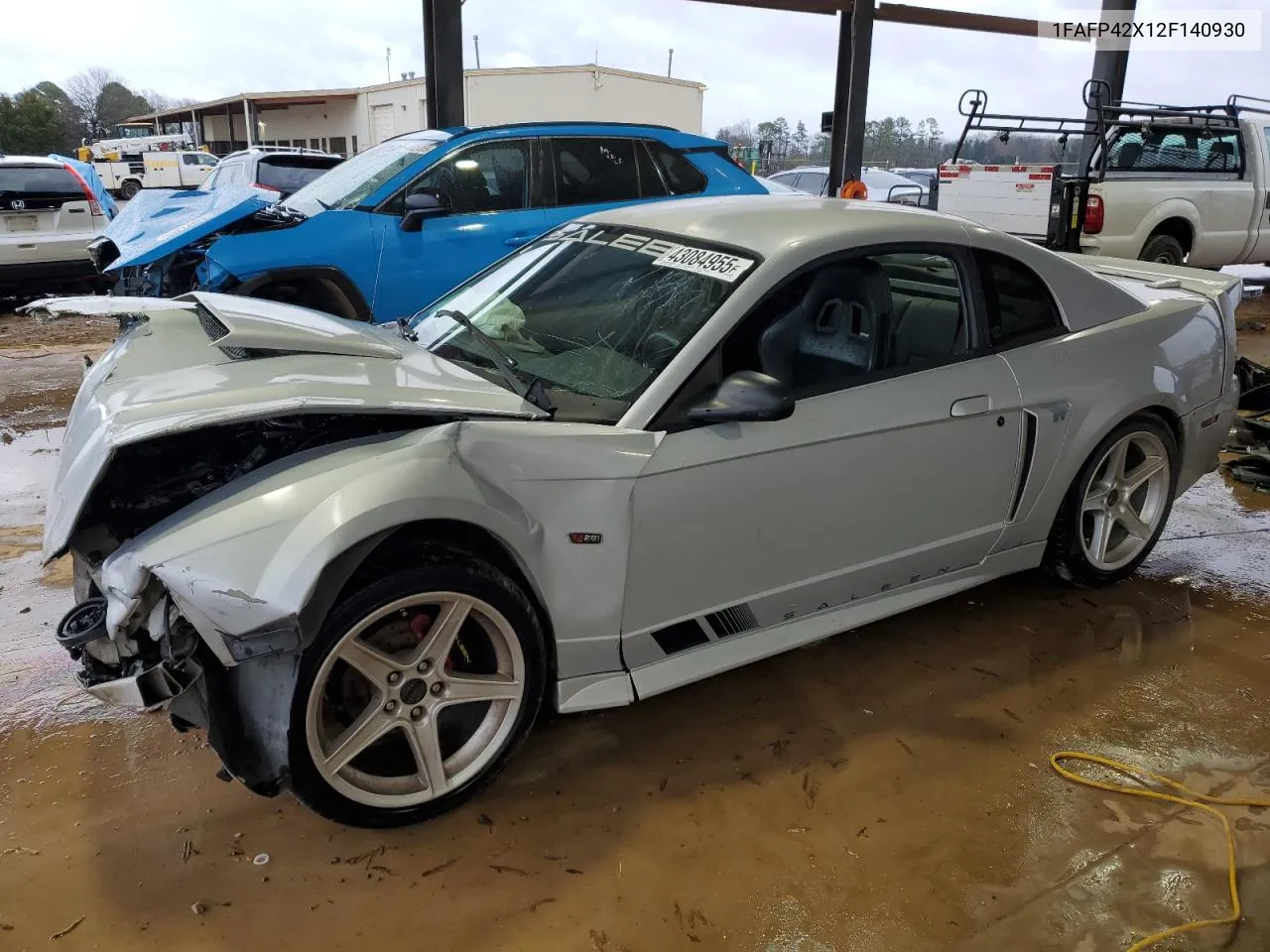 2002 Ford Mustang Gt VIN: 1FAFP42X12F140930 Lot: 43084955