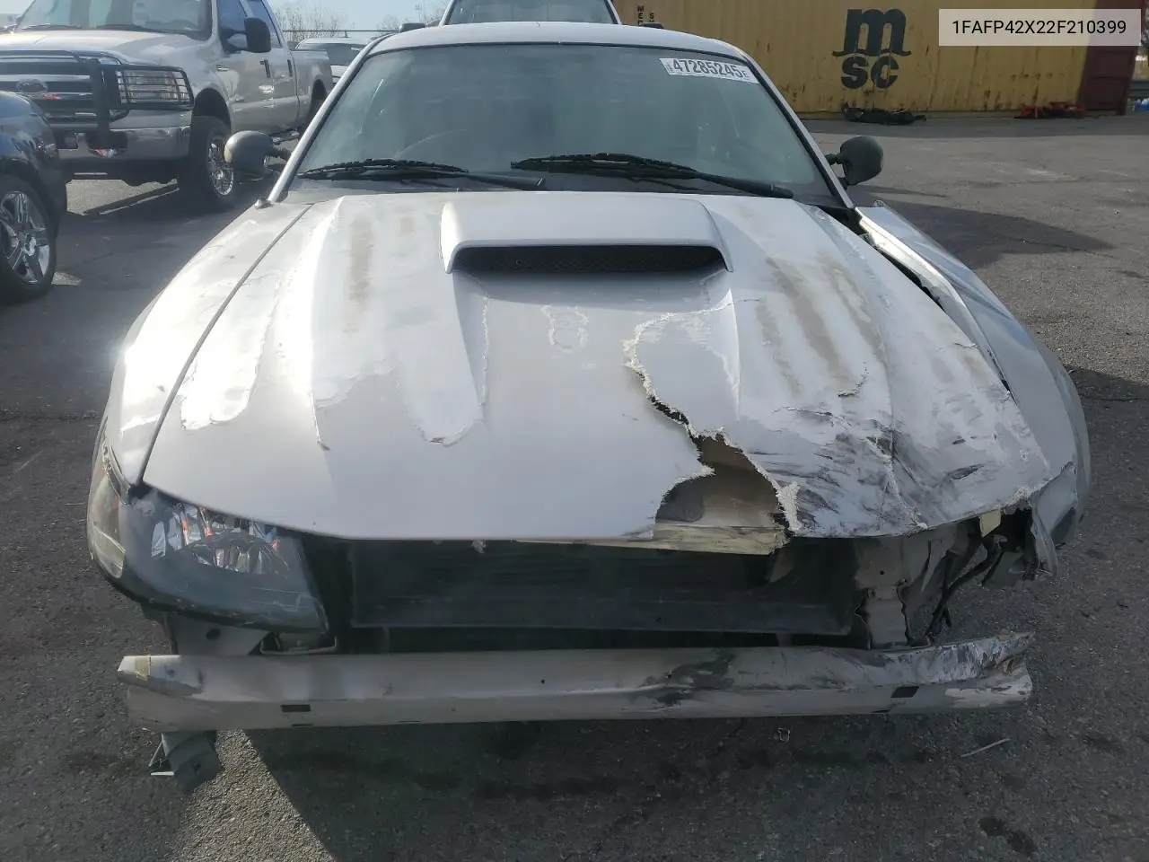 2002 Ford Mustang Gt VIN: 1FAFP42X22F210399 Lot: 47285245