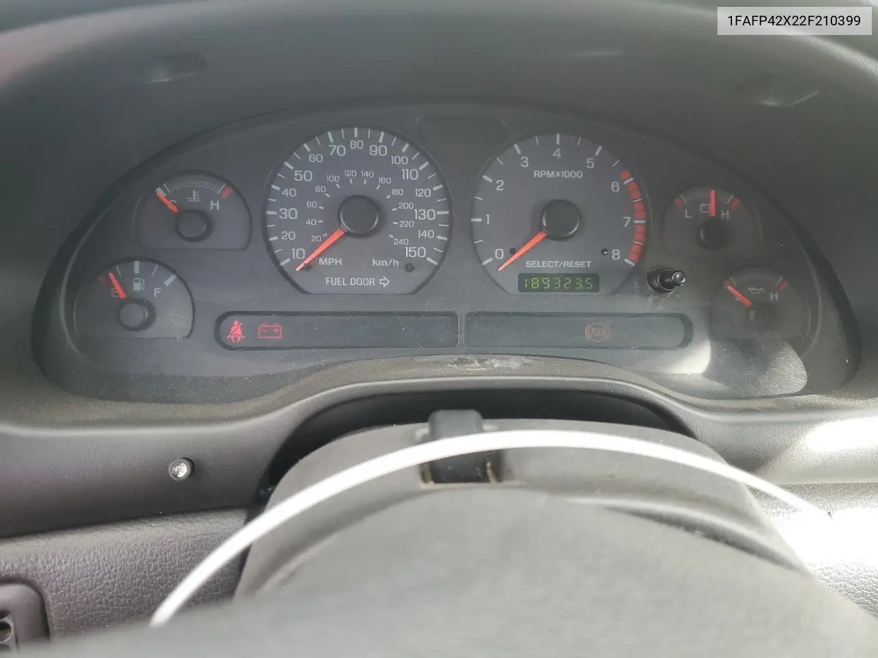 2002 Ford Mustang Gt VIN: 1FAFP42X22F210399 Lot: 47285245