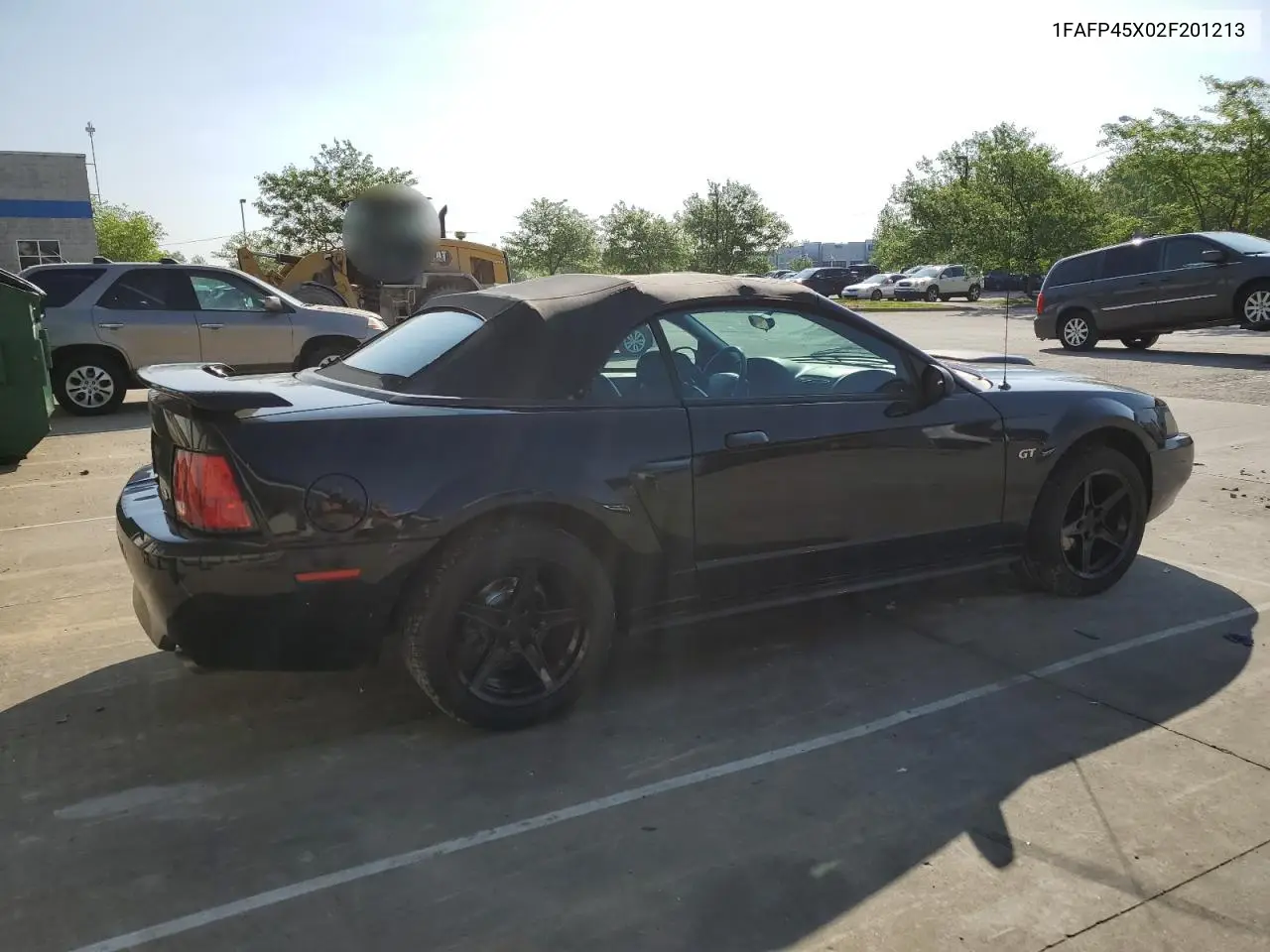 2002 Ford Mustang Gt VIN: 1FAFP45X02F201213 Lot: 56493595