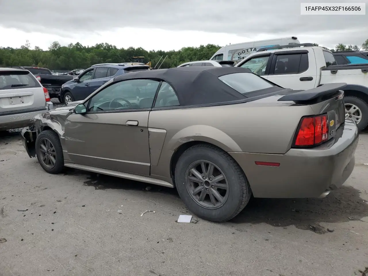 2002 Ford Mustang Gt VIN: 1FAFP45X32F166506 Lot: 59657675