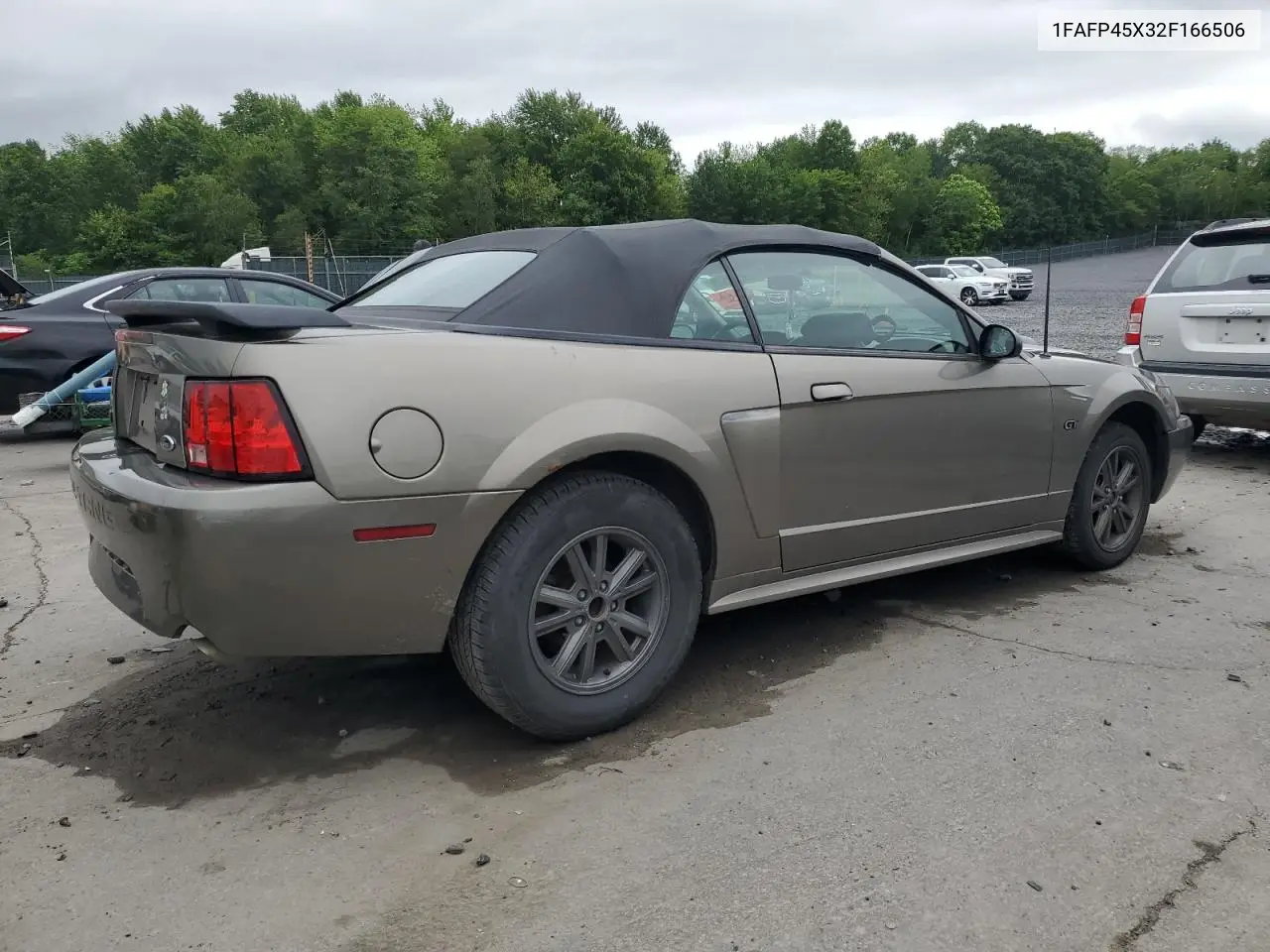 2002 Ford Mustang Gt VIN: 1FAFP45X32F166506 Lot: 59657675