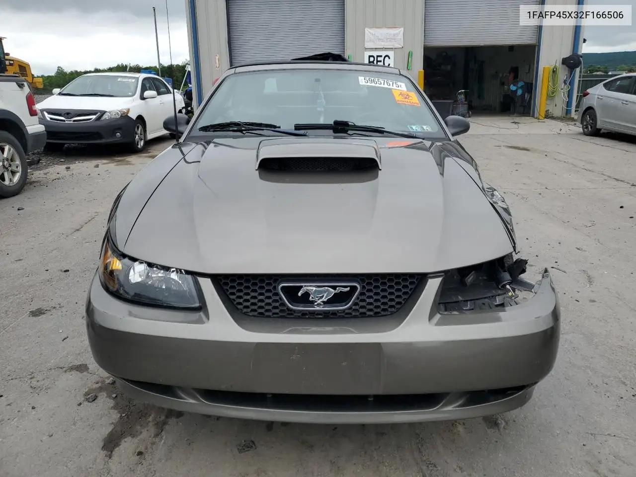 2002 Ford Mustang Gt VIN: 1FAFP45X32F166506 Lot: 59657675