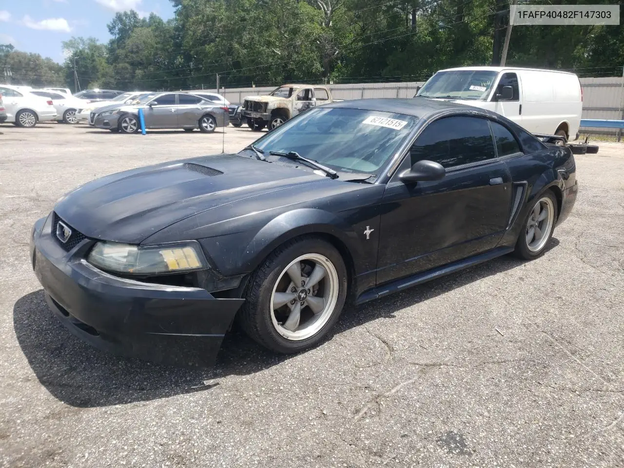 2002 Ford Mustang VIN: 1FAFP40482F147303 Lot: 62121515