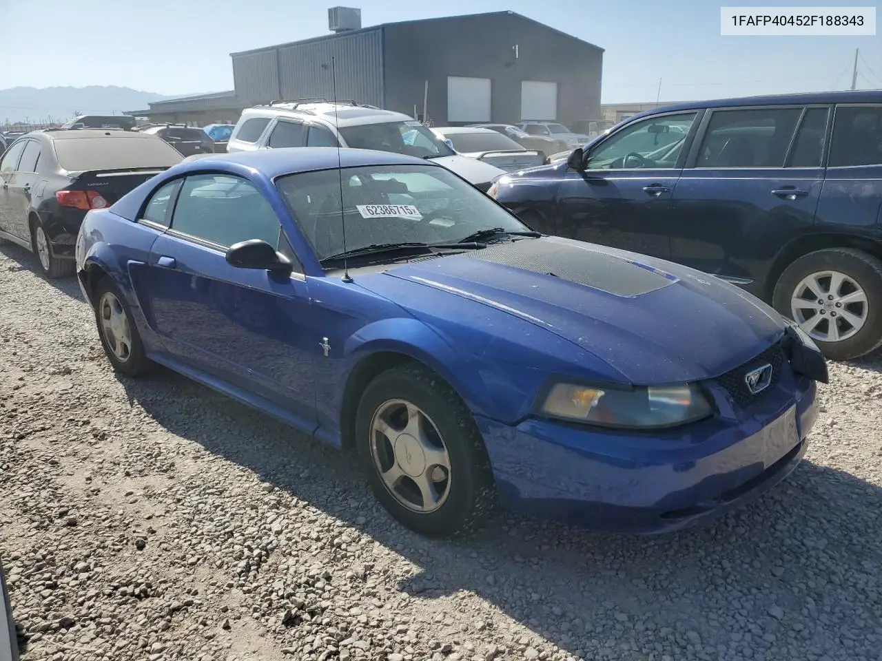 2002 Ford Mustang VIN: 1FAFP40452F188343 Lot: 62386715