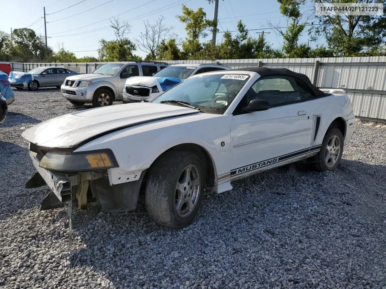 2002 Ford Mustang VIN: 1FAFP44492F121223 Lot: 62474065