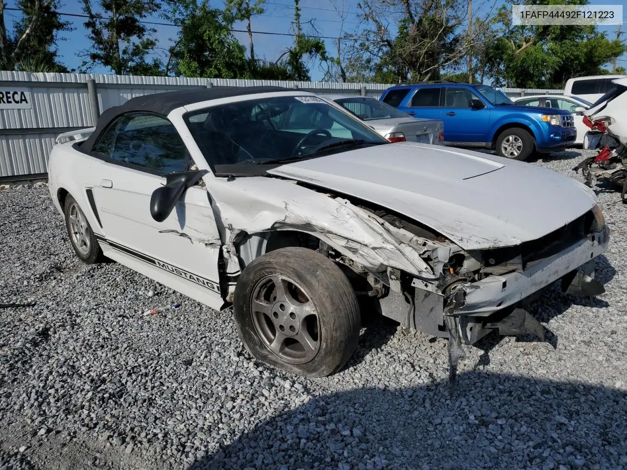 2002 Ford Mustang VIN: 1FAFP44492F121223 Lot: 62474065