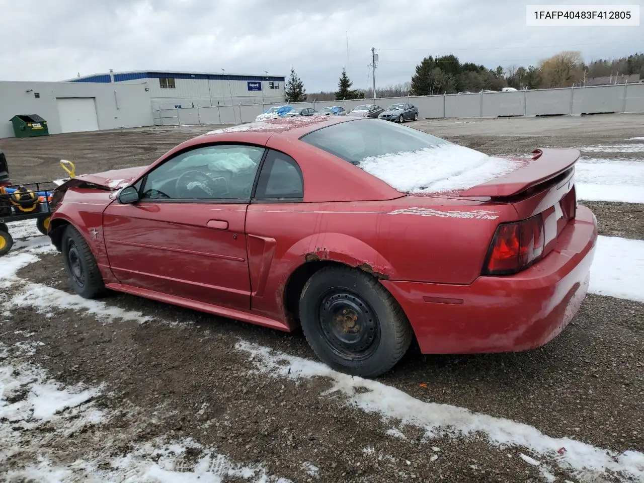 2003 Ford Mustang VIN: 1FAFP40483F412805 Lot: 48319785