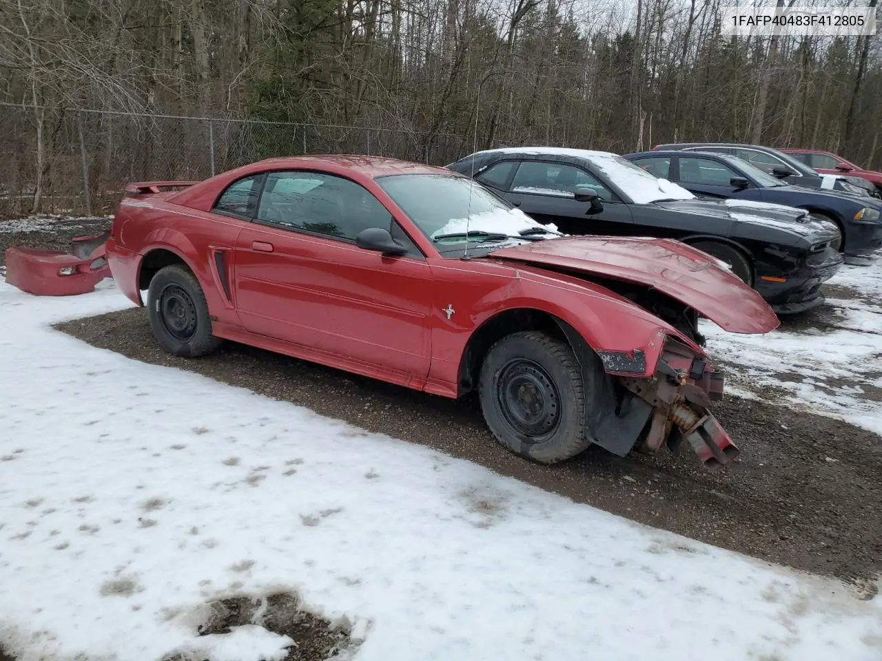 2003 Ford Mustang VIN: 1FAFP40483F412805 Lot: 48319785