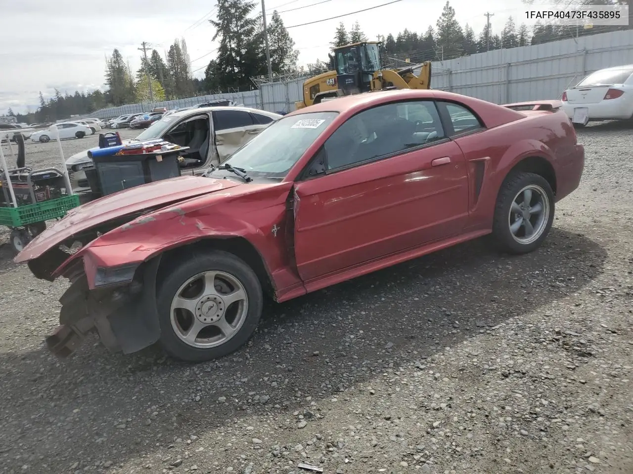 2003 Ford Mustang VIN: 1FAFP40473F435895 Lot: 52425005