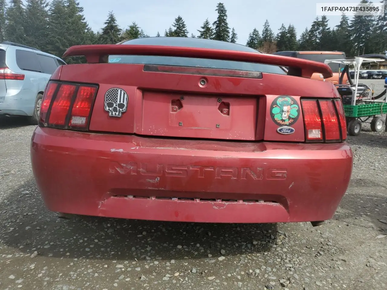 2003 Ford Mustang VIN: 1FAFP40473F435895 Lot: 52425005