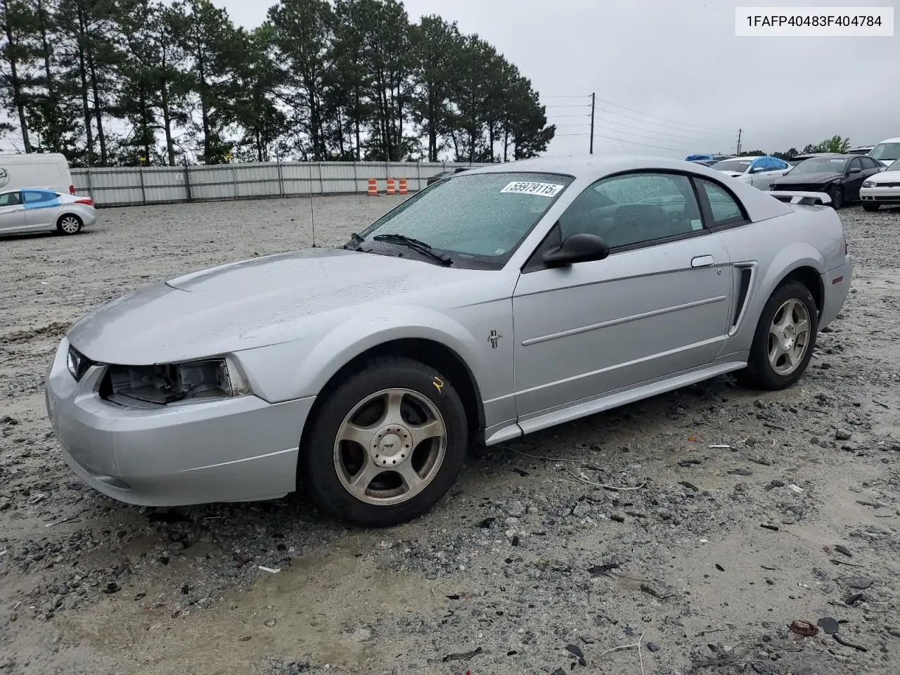 2003 Ford Mustang VIN: 1FAFP40483F404784 Lot: 55979115