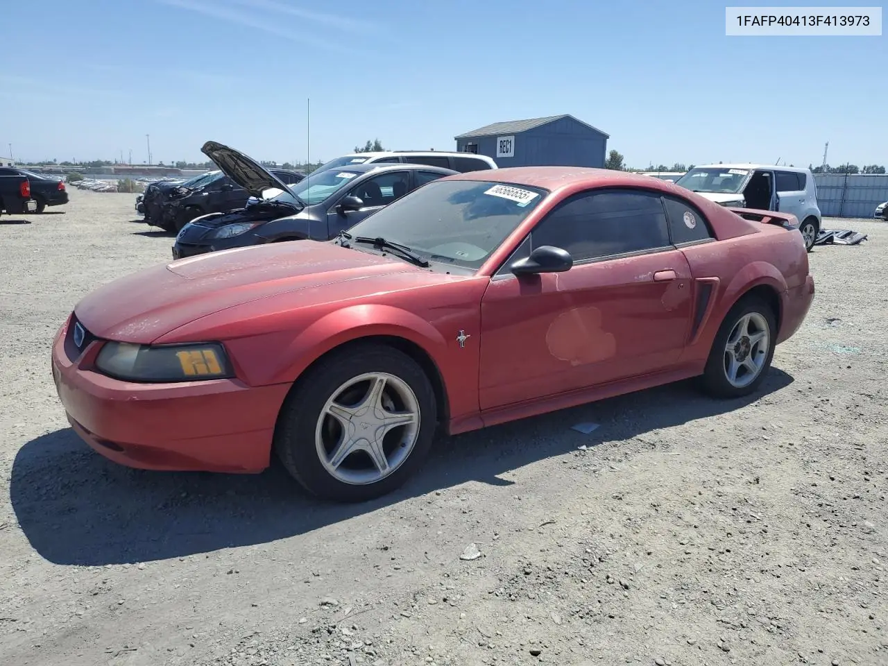2003 Ford Mustang VIN: 1FAFP40413F413973 Lot: 56566655