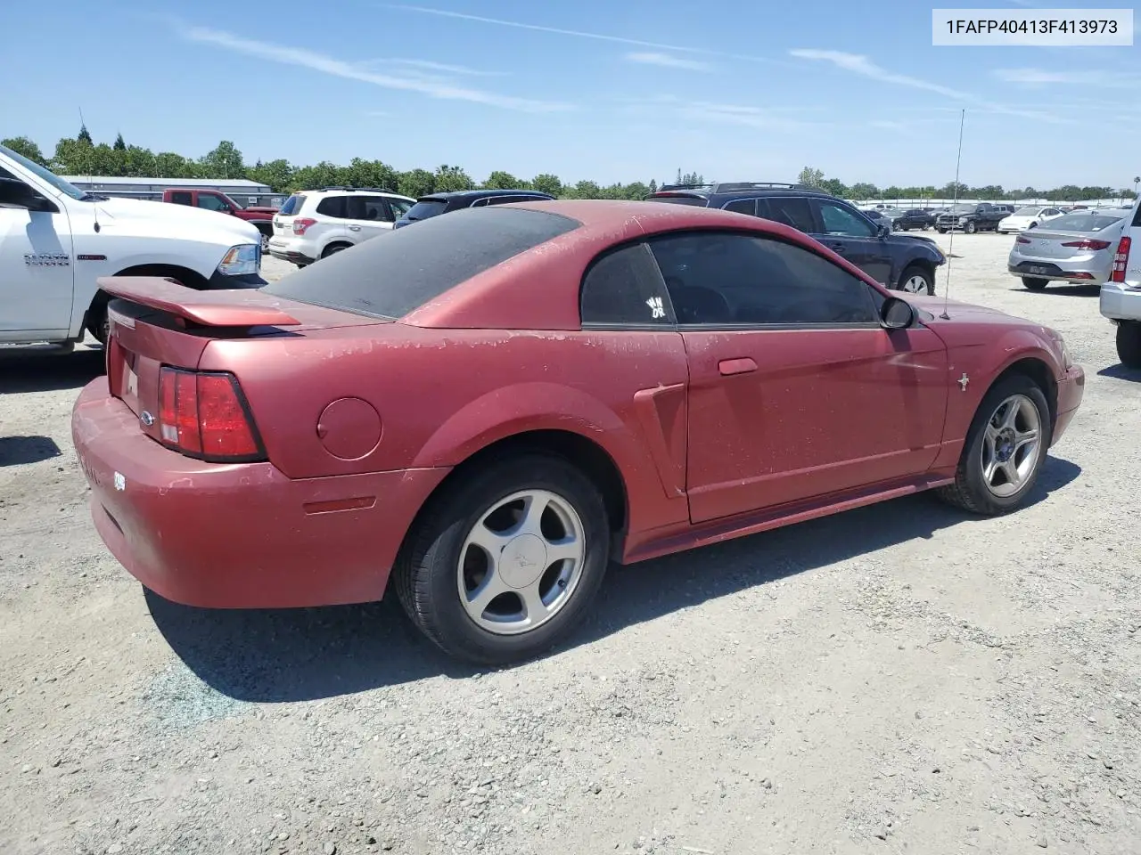 2003 Ford Mustang VIN: 1FAFP40413F413973 Lot: 56566655