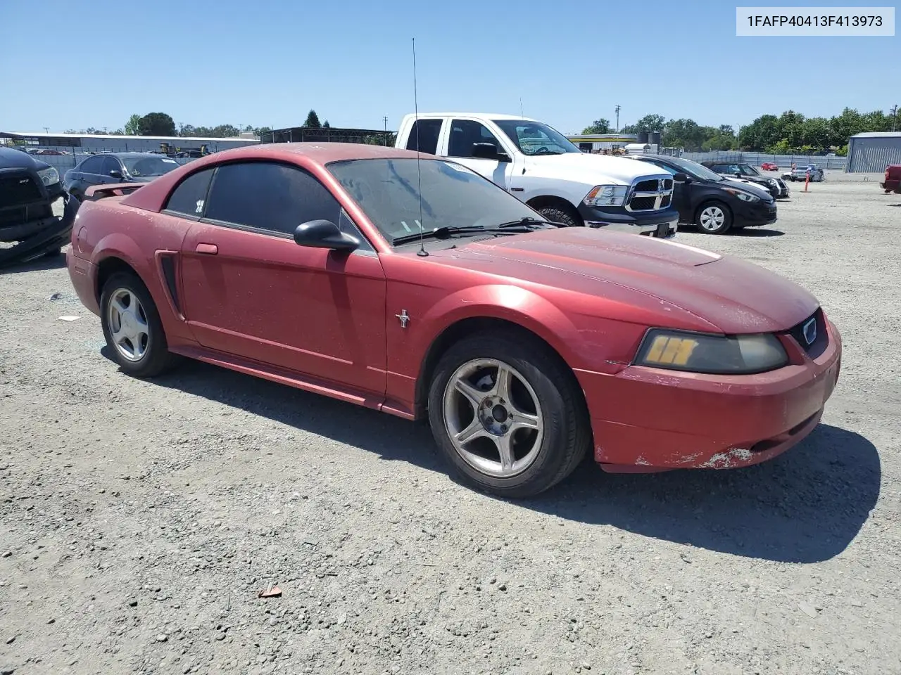 2003 Ford Mustang VIN: 1FAFP40413F413973 Lot: 56566655
