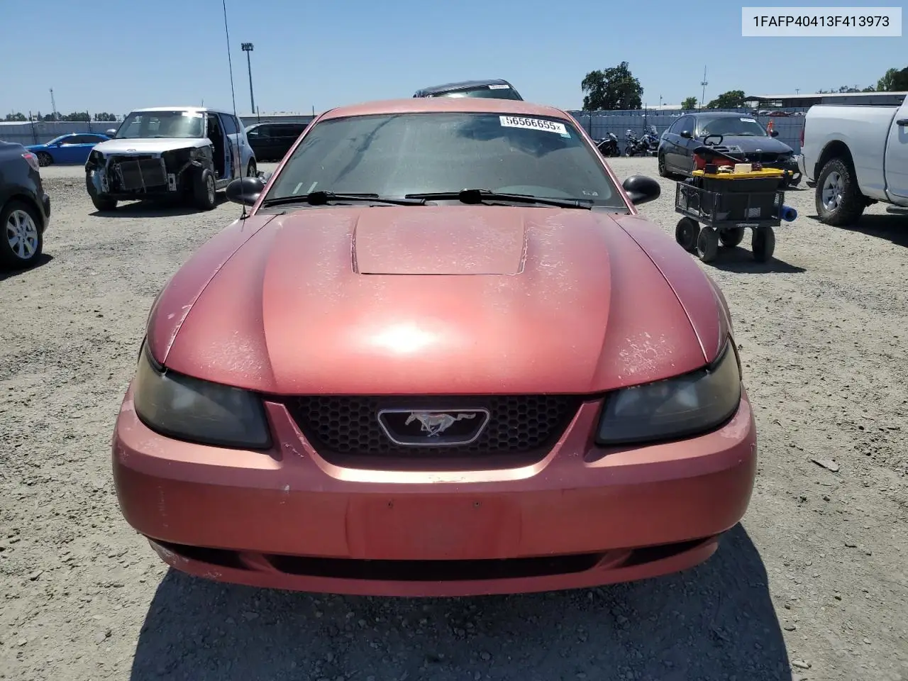 2003 Ford Mustang VIN: 1FAFP40413F413973 Lot: 56566655