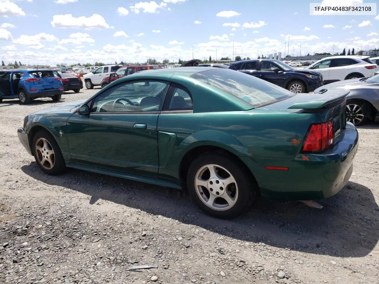 2003 Ford Mustang VIN: 1FAFP40483F342108 Lot: 56752855