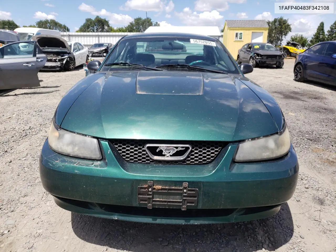 2003 Ford Mustang VIN: 1FAFP40483F342108 Lot: 56752855