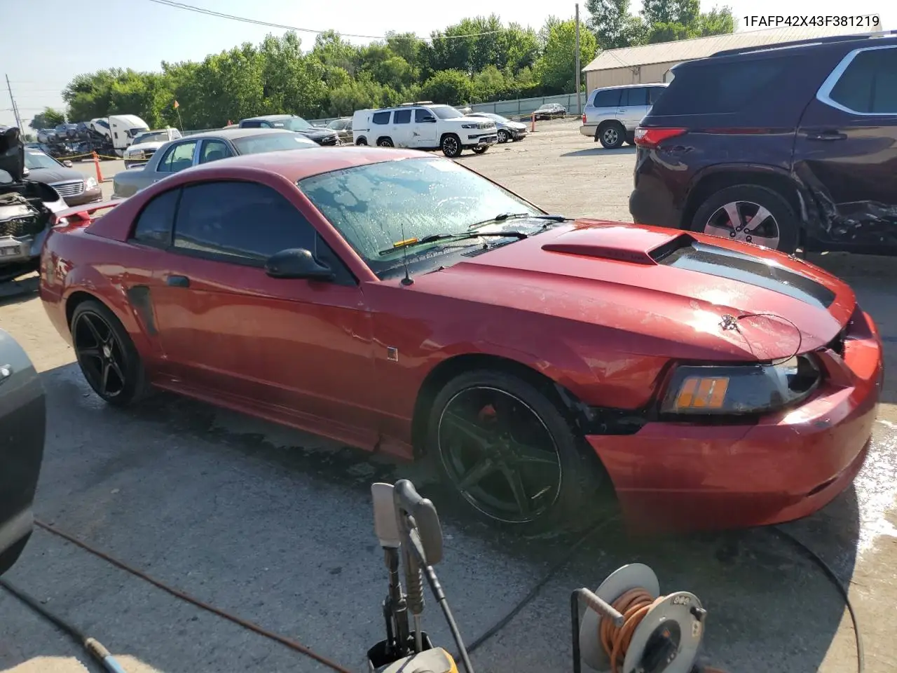 2003 Ford Mustang Gt VIN: 1FAFP42X43F381219 Lot: 62371735