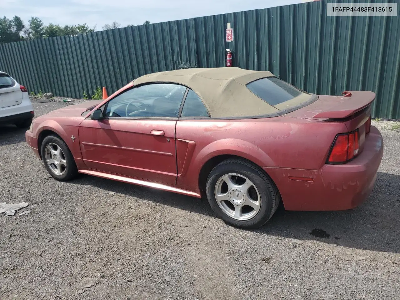 2003 Ford Mustang VIN: 1FAFP44483F418615 Lot: 63179585