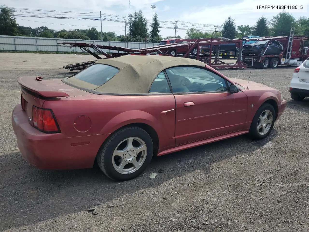 2003 Ford Mustang VIN: 1FAFP44483F418615 Lot: 63179585
