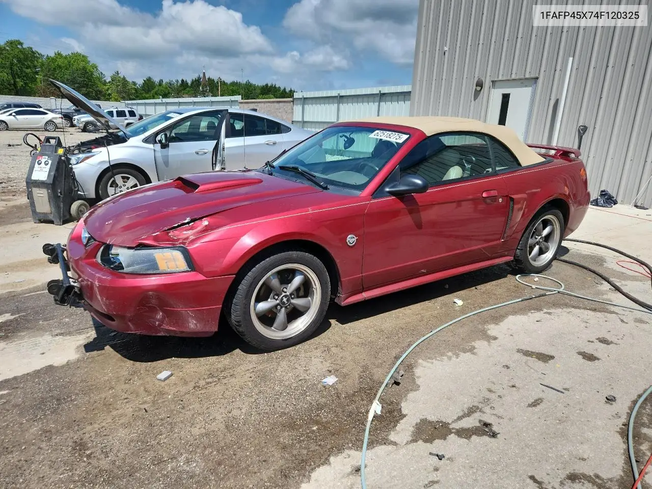 2004 Ford Mustang Gt VIN: 1FAFP45X74F120325 Lot: 62518275