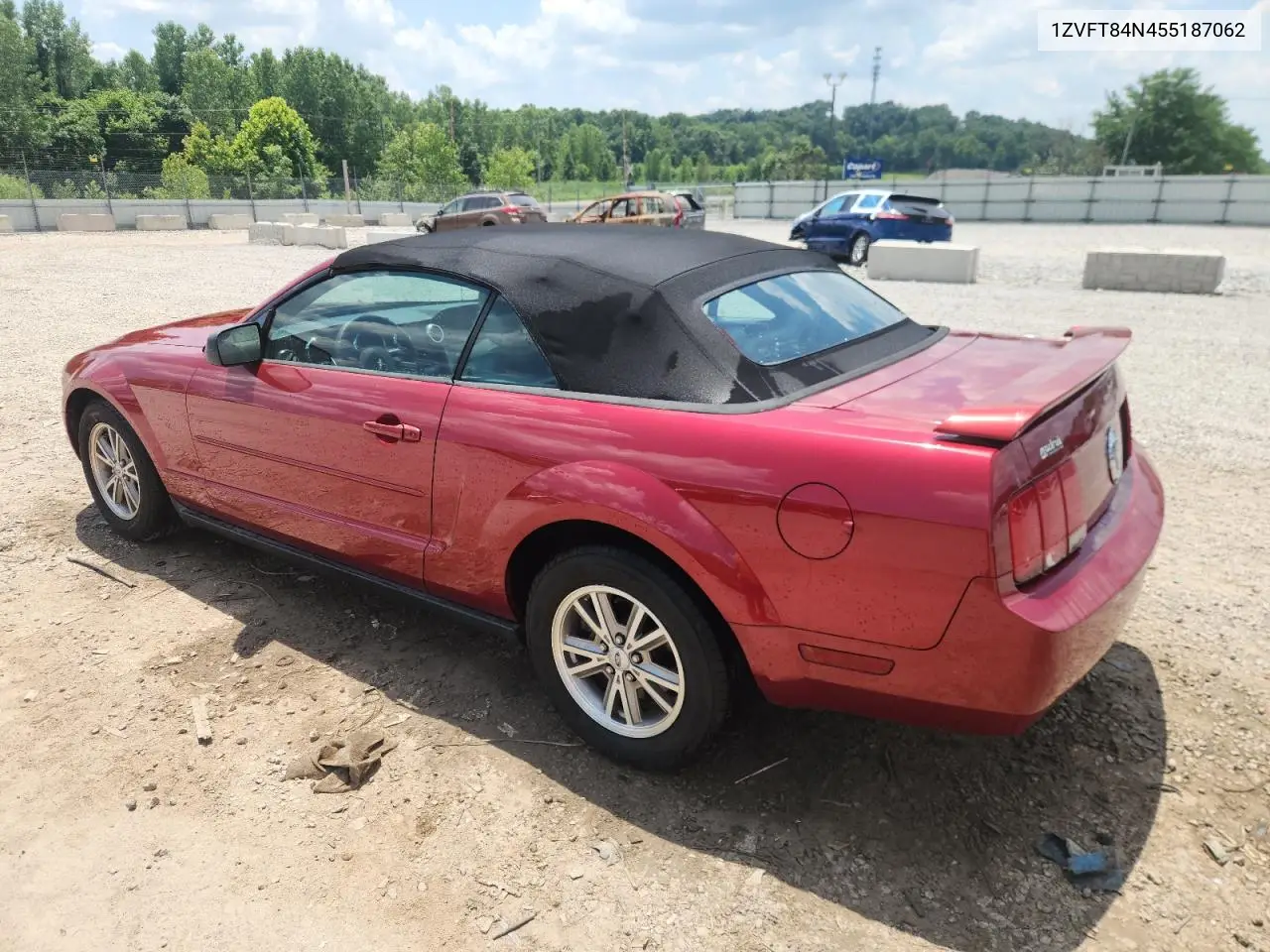 2005 Ford Mustang VIN: 1ZVFT84N455187062 Lot: 61953205